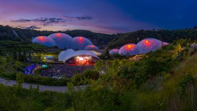 Biomes lit up for Eden Sessions concert